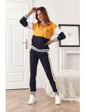 Women\'s sports set with a hood, mustard FI599 - Online store - Boutique